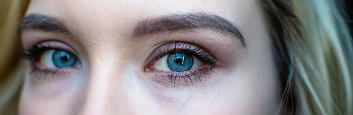 persons blue eyes and brown eyes