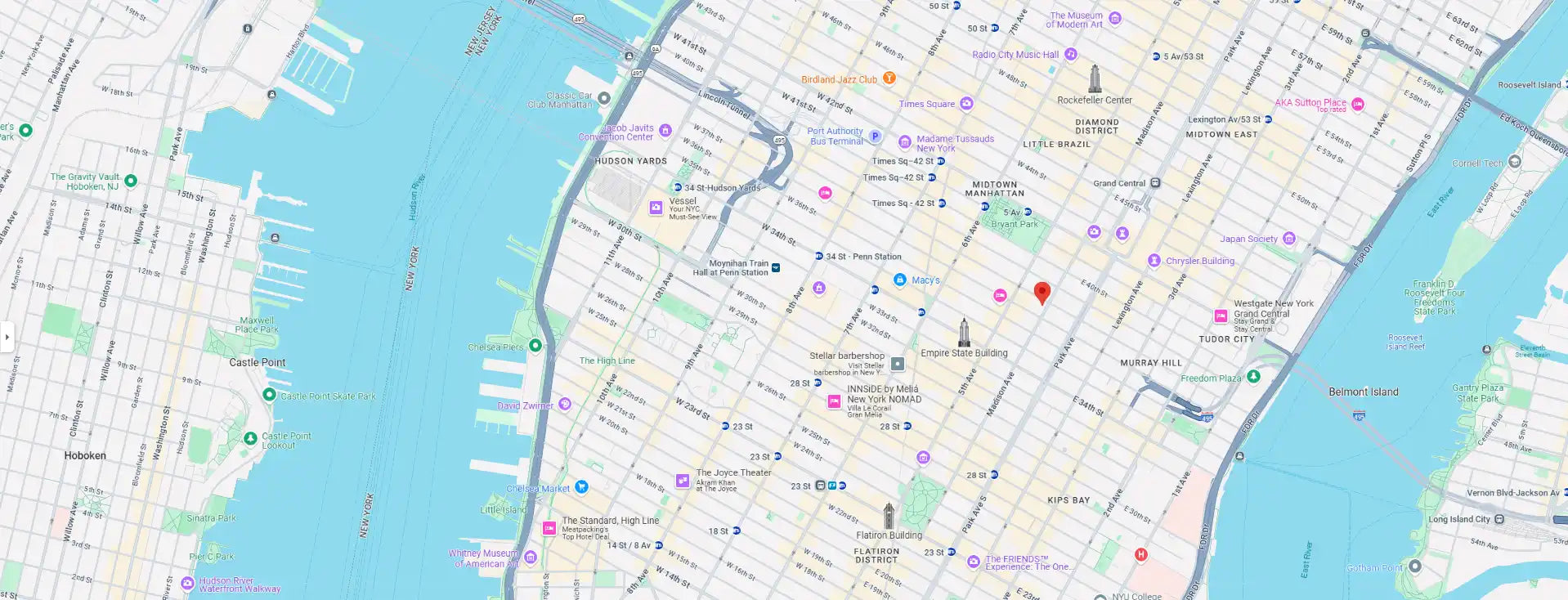 Map of Manhattan.